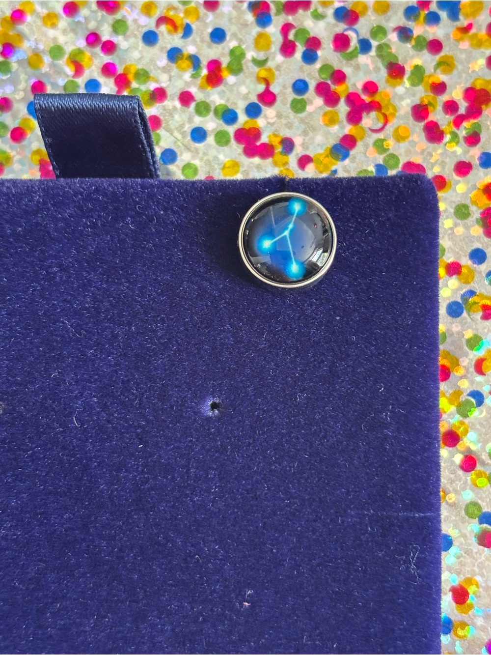 Moonglow jewelry, single earring stud, Cancer constellation, bnib